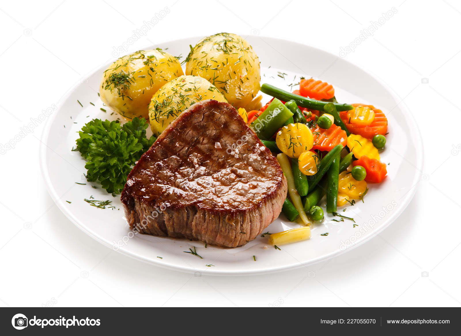 Steak de Bœuf Grillé aux Légumes