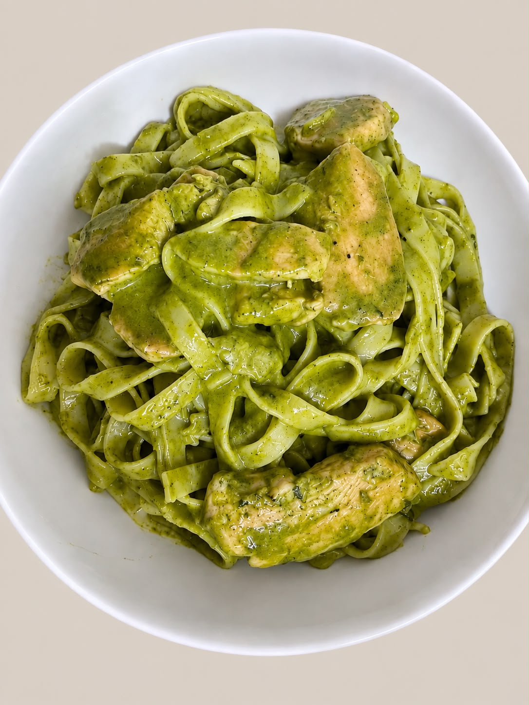 Tagliatelles aux Épinard & Poulet